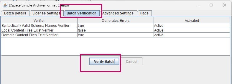 Load specified batch